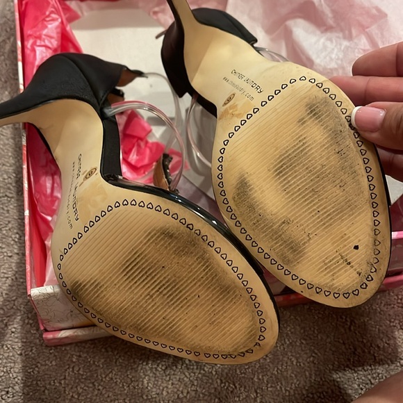 Chinese laundry jive talk beaded heel with clear straps size 8 - Picture 5 of 6